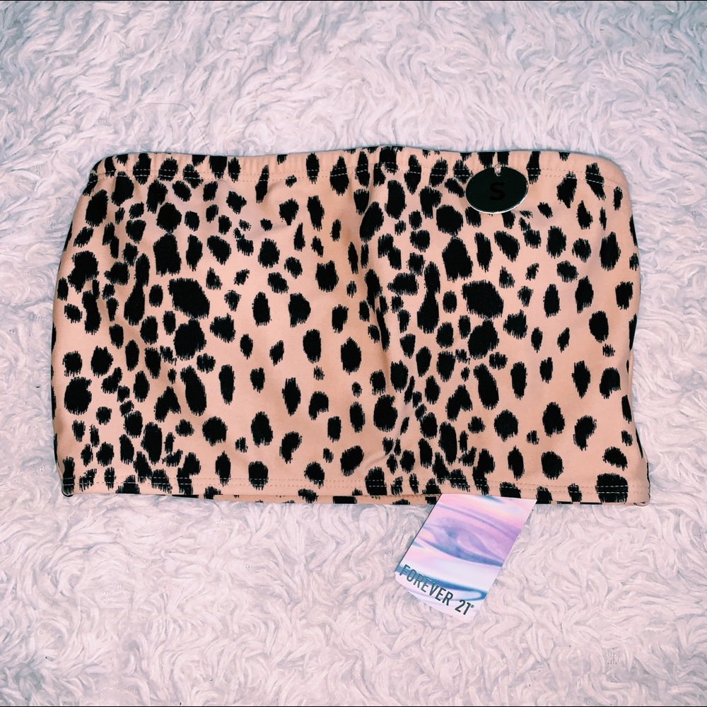 Forever 21 Cheetah Swim Top